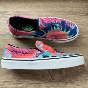 Tie dye vans with embroidery